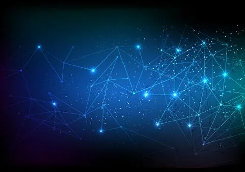 Vector polygon background abstract technology communication data Science 스톡 일러스트