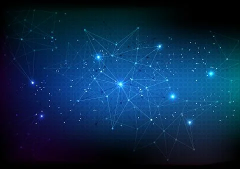 Vector polygon background abstract technology communication data Science Stock Illustration