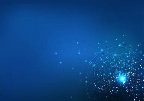 Vector polygon background abstract technology communication data Science Stock Illustration