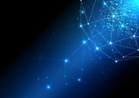 Vector polygon background abstract technology communication data Science Stock Illustration