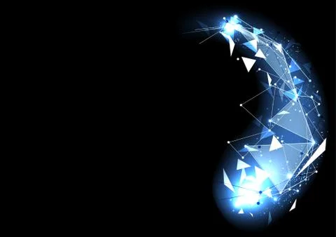 Vector polygon background abstract technology communication data Science イラスト素材