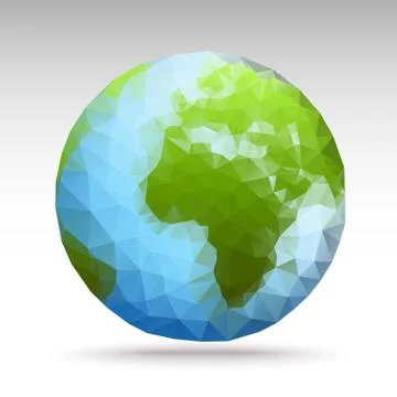 Vector polygon world spheres Stock Illustration