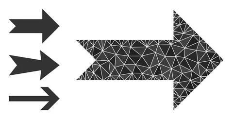 Vector Polygonal Arrow Right Icon and Similar Icons 스톡 일러스트