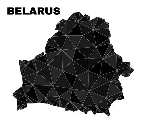 Vector Polygonal Belarus Map Stock Illustration