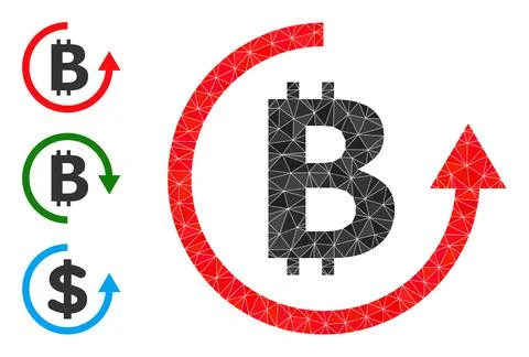 Vector Polygonal Bitcoin Refund Icon and Similar Icons 스톡 일러스트