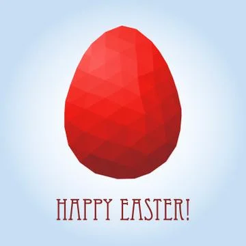 Vector polygonal easter egg Stock Illustration