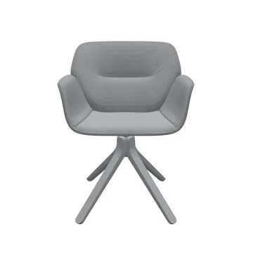 Vector polygonal image of a chair in gray color. Vector armchair polygonal. Cozy Illustrazione stock