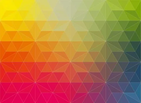 Vector polygonal mosaic background in rainbow colors Stock Illustration