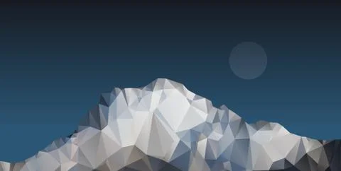 Vector polygonal mountain illustration Stock Illustration