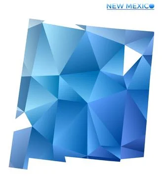 Vector polygonal New Mexico map. Vibrant geometric us state in low poly sty.. Stock Illustration
