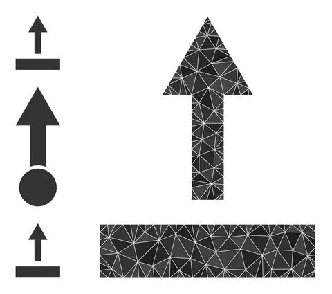 Vector Polygonal Pull Up Icon with Other Icons イラスト素材