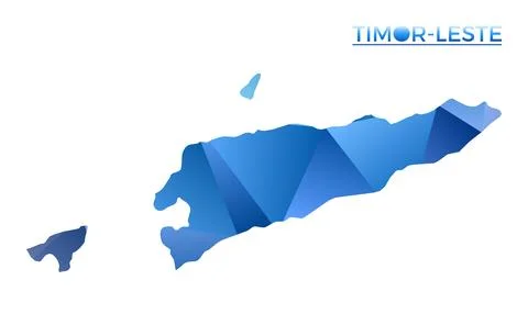 Vector polygonal Timor-Leste map. Vibrant geometric country in low poly sty.. Stock Photos