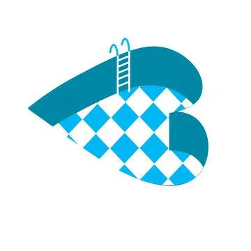 Vector pool in the shape of a heart. Illustrazione stock