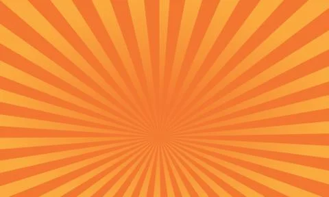 Vector pop art colorful rays background. Yellow and orange Illustrazione stock