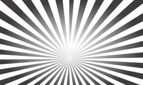 Vector pop art colorful rays background. White rays on a black background Illustrazione stock