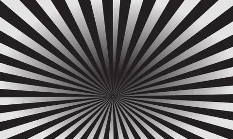 Vector pop art colorful rays background. Black rays on a white background Illustrazione stock