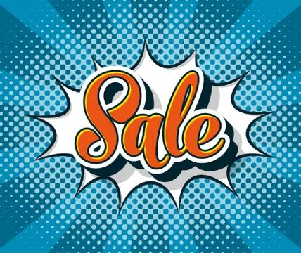 Vector pop art comic sale web banner イラスト素材