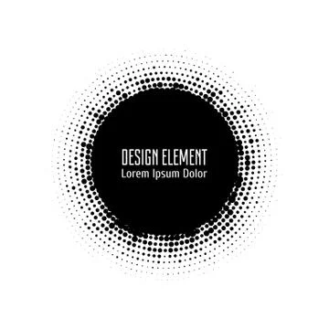 Vector pop art halftone logo circles set 스톡 일러스트