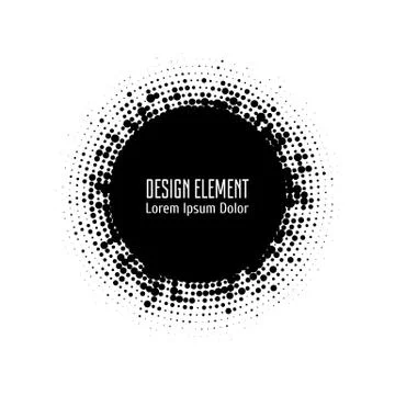 Vector pop art halftone logo circles set 스톡 일러스트