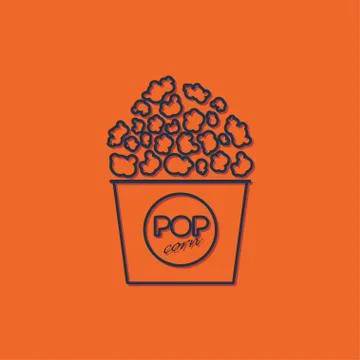 Vector pop corn icon Stock Illustration