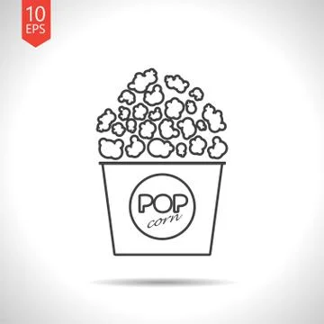 Vector pop corn icon Stock Illustration