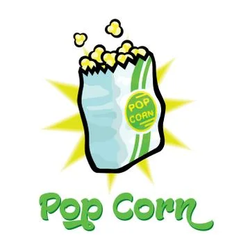 Vector popcorn box isolated on white Stock Illustration