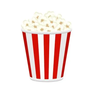 Vector popcorn bucket full of popcorn items Stock Illustration