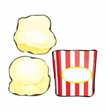 Vector popcorn candy on a white background Stock Illustration