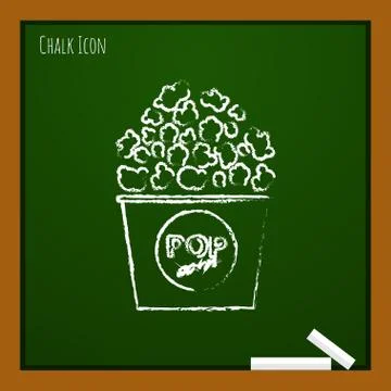 Vector popcorn icon. Eps10 Stock Illustration