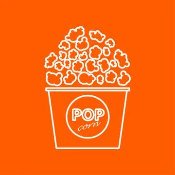 Vector popcorn icon. Eps10 Stock Illustration