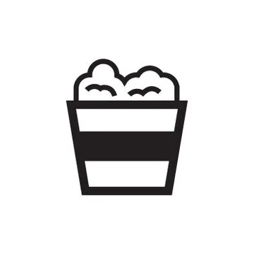 Vector popcorn icon Stock Illustration