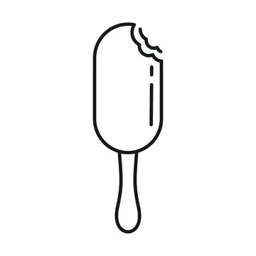 Vector popsicle ice cream on a stick Stock Illustration