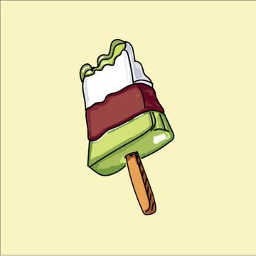 Vector of a Popsicle. Stock Illustration