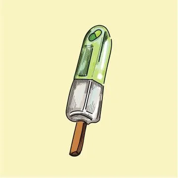 Vector of a Popsicle. Stock Illustration
