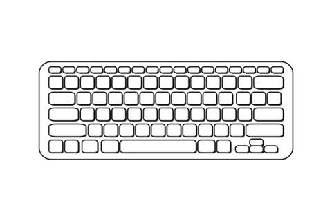 Vector portable computer keyboard Stock Illustration