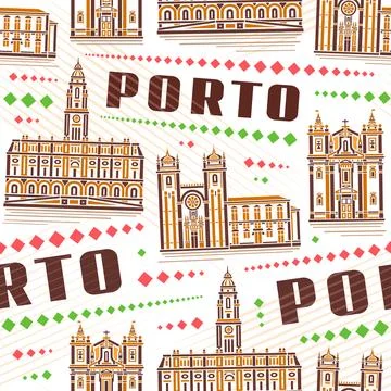 Vector Porto Seamless Pattern Stock Illustration