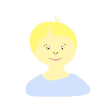 Vector portrait of a little boy in flat style. Illustration of a child of Stock Illustration