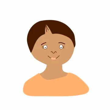 Vector portrait of a little boy in flat style. Illustration of a child Stock Illustration