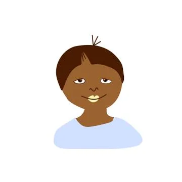 Vector portrait of a little boy in flat style. Illustration of a child of Stock Illustration