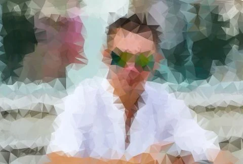 Vector portrait of a man Stock Illustration