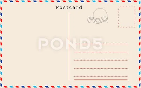 Vector postcard with beige paper texture . Stock Illustration