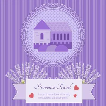 Vector postcard Provence Stock Illustration