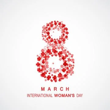 Vector poster for 8 of March - International Woman's Day on the gradient gr.. Stock Illustration