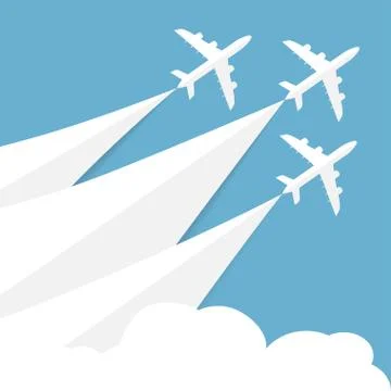 Vector poster with airplanes Stock Illustration