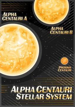 Vector Poster for Alpha Centauri Stock Illustration
