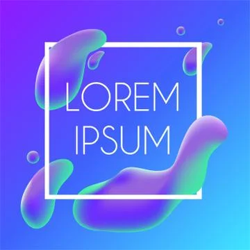 Vector poster and template with fluid gradient. Abstract background with trendy Stock Illustration