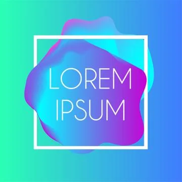 Vector poster and template with vibrant gradient. Abstract background with Stock Illustration