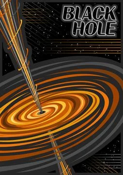 Vector Poster for Black Hole Stock Illustration