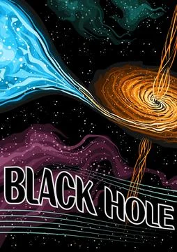 Vector Poster for Black Hole Illustrazione stock