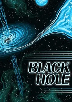 Vector Poster for Black Hole Illustrazione stock